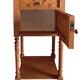 Nightstand in marked pine and marble, 37x81cm, 1940s, Art Deco, Gallé