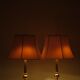 Brass table lamps by Leclaire & Schäfer