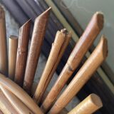 Vintage rattan sun mirror