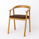 Set of 6 Vintage Oak Dining Chairs – Likely Danish, 1970s – Refurbished