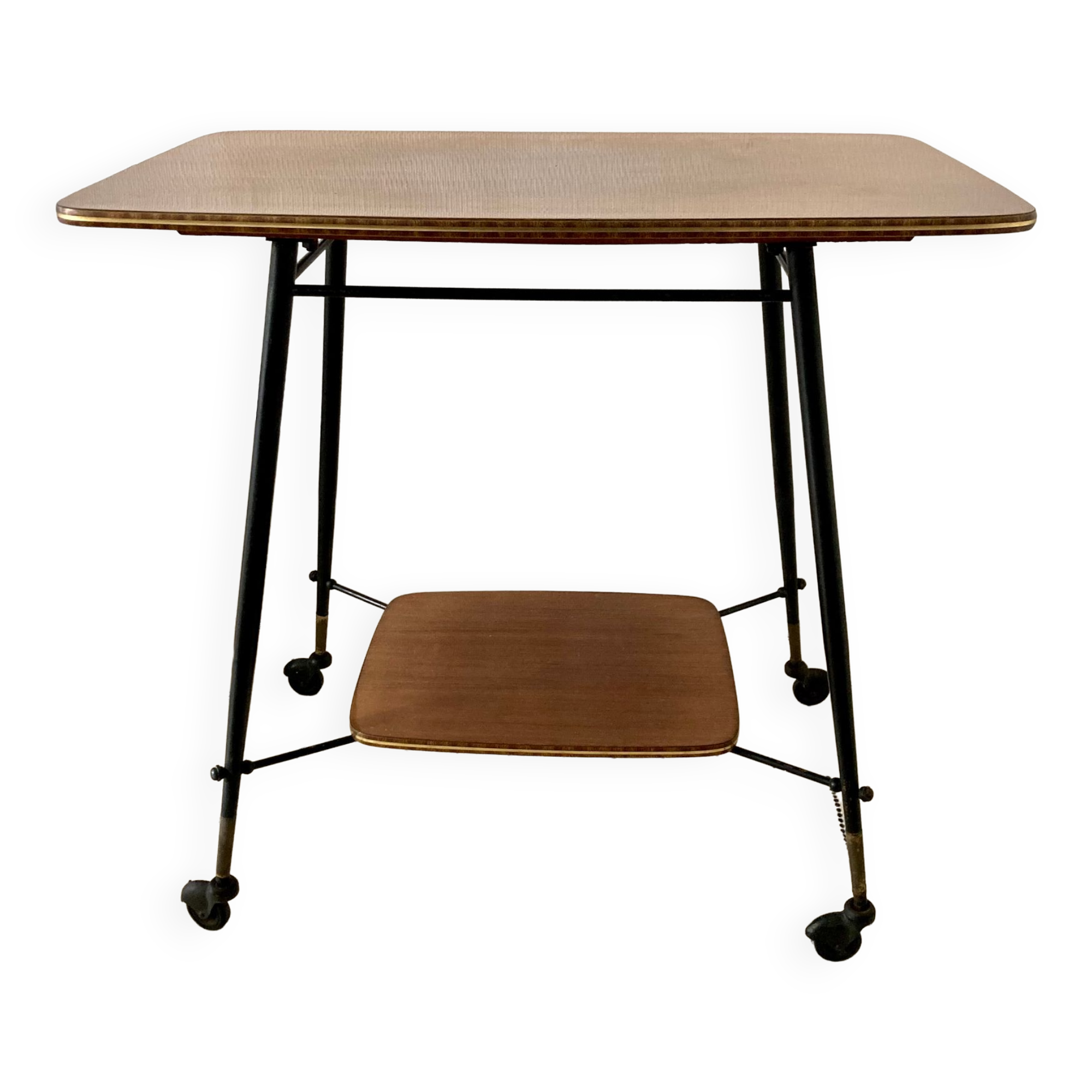 Vintage rolling side table