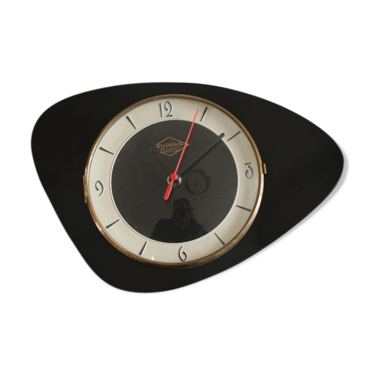 Lutetia black wall clock