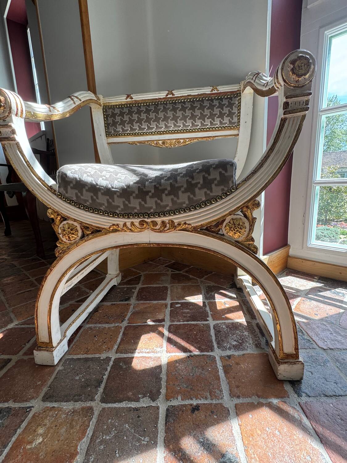 Pair of Curule armchairs