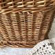 Vintage basket in woven rattan