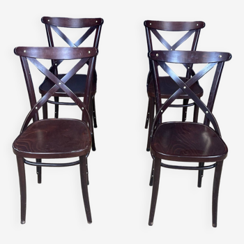 Set of 4 bistro chairs Your model Joséphine dark wood