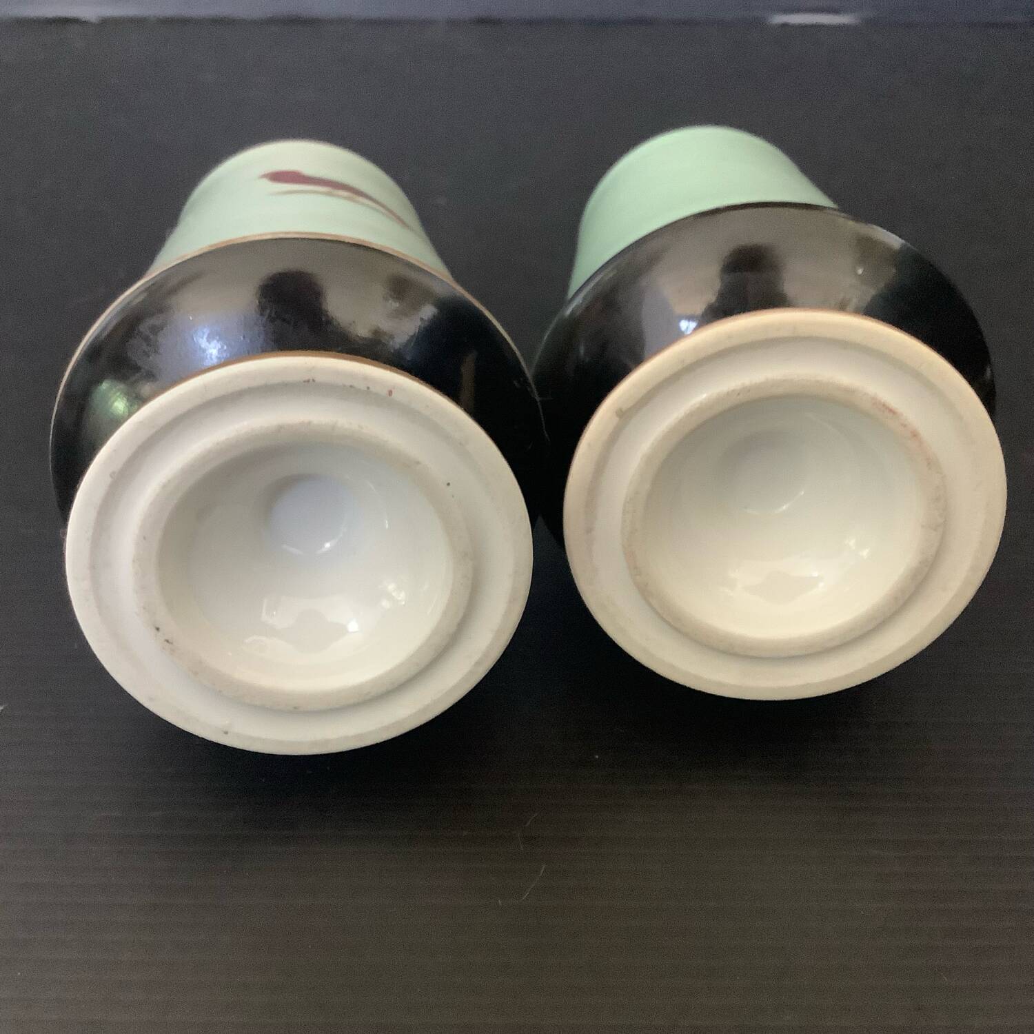 Pair of 19th Century Paris Porcelain Vases with Flower Decor