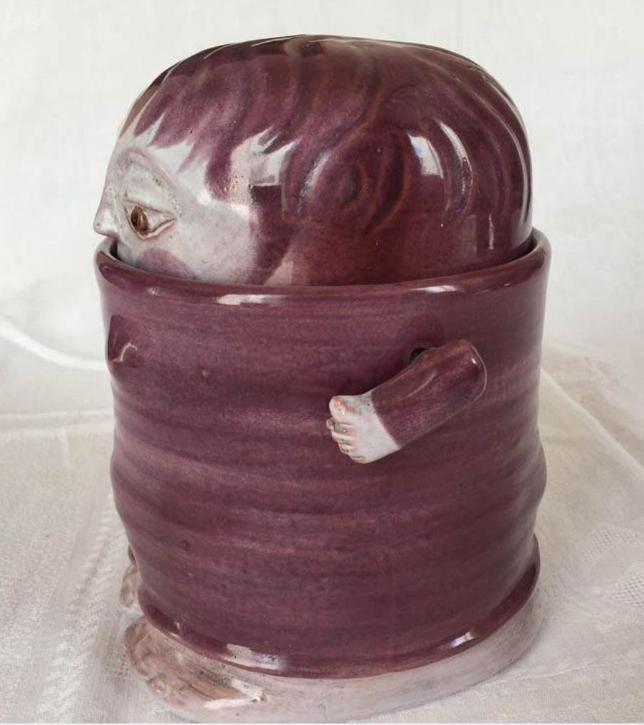 French Cloutier Frères Earthenware Jar, 1960s