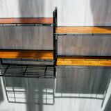 Modular shelves on wall or stand, published by Multimueble 1960