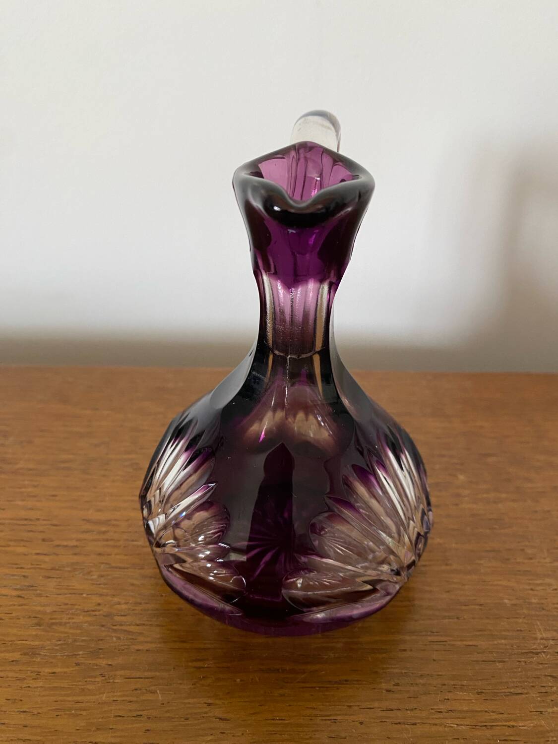 Vintage Czech Purple Crystal CAESAR Crystal Bohemiae Bottle Jug