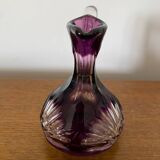 Verseuse flacon Caesar crystal Bohemiae cristal violet Tchèque vintage