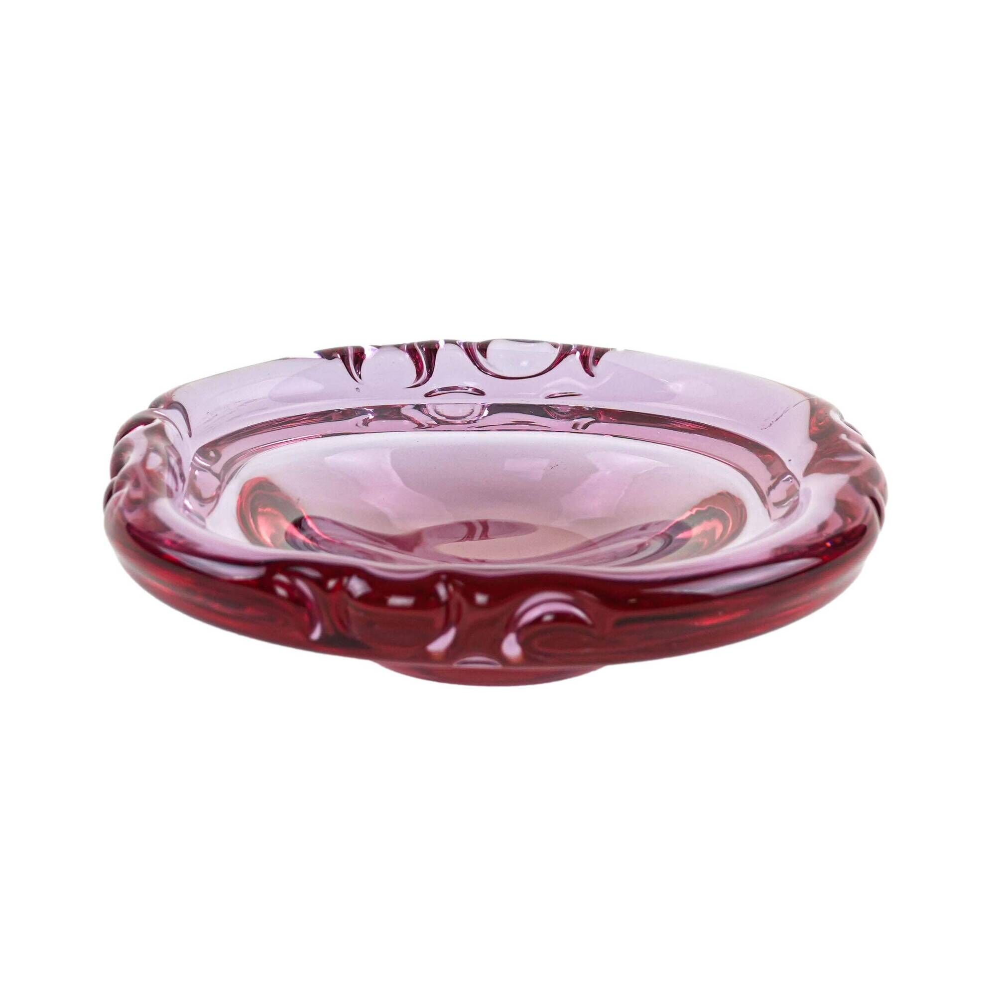 Rosamund Glass Platter by Christer Holmgren for Holmegaard, Denmark, 1960s