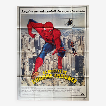 Affiche cinéma originale "La Riposte de l'homme-araignée" Marvel 120x160cm 1978