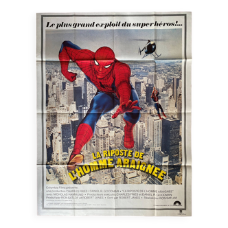 Affiche cinéma originale "La Riposte de l'homme-araignée" Marvel 120x160cm 1978