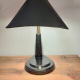 Leather-wrapped Lancel lamp