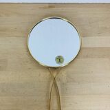 "Elite" Double-sided gold metal hand barber mirror