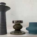 Trio of vintage ceramic candlesticks from the 70s