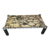 Table basse marbre de Calacatta fin 1970