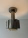 Vintage modernist chandelier, chrome metal, France 1940s