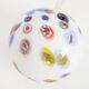 Vintage glass globe table lamp in millefiori style, 1990s.
