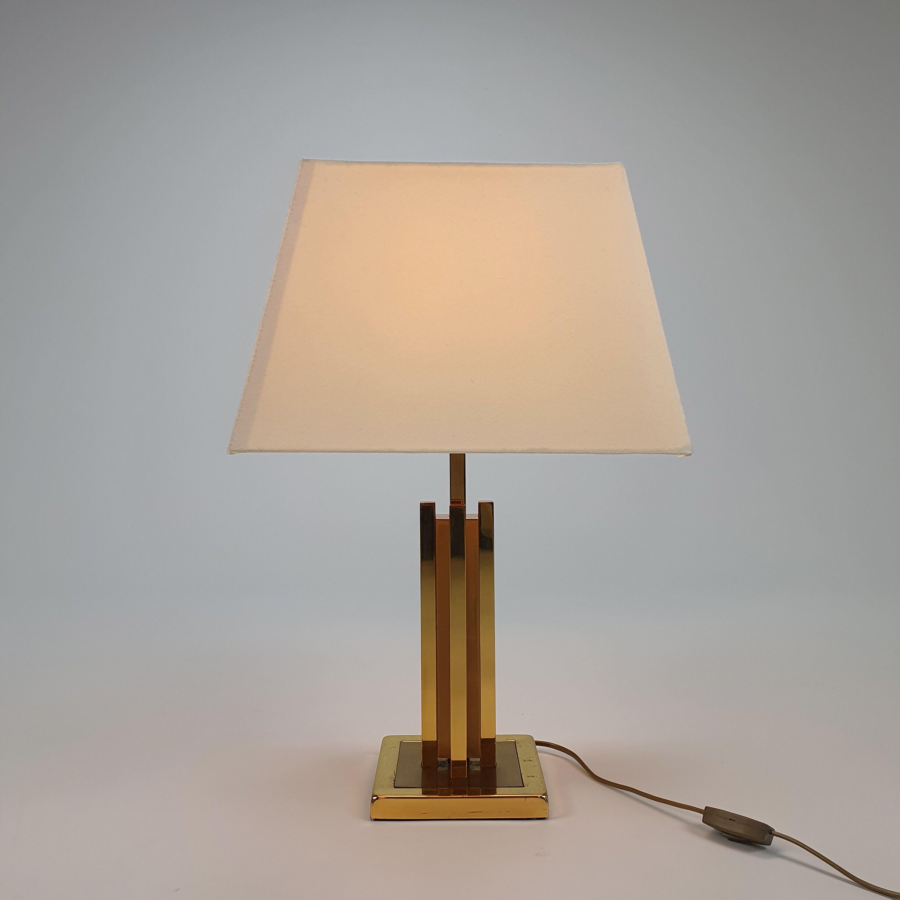 24kt Gold-plated table lamp, 1970s