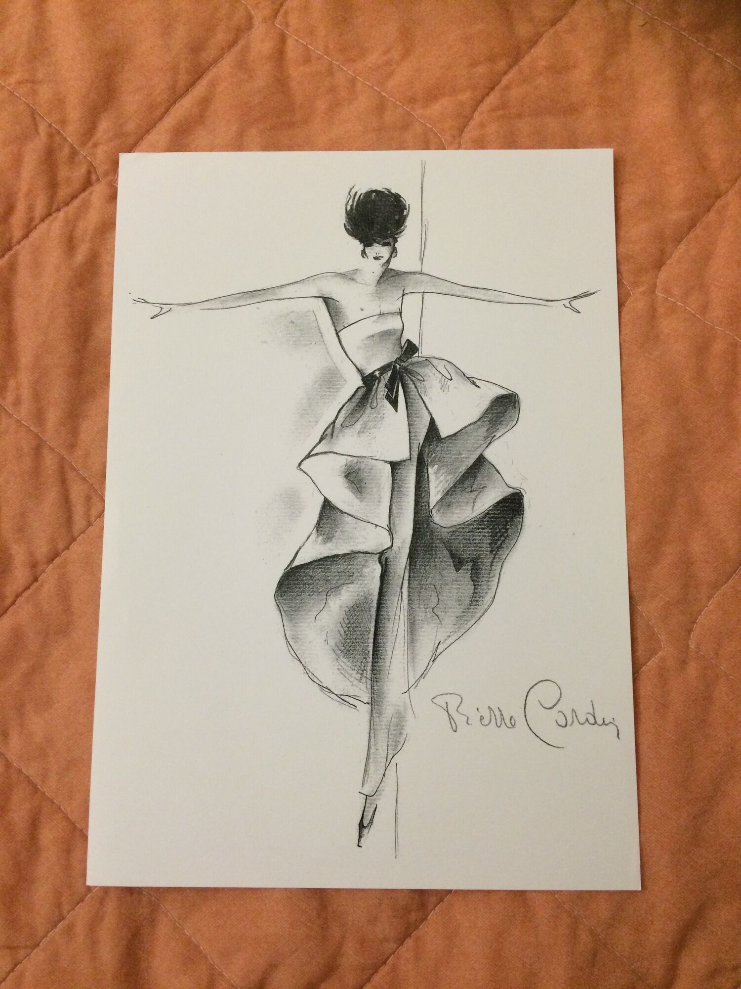 Great illustration of pierre cardin press mode - time: end of the early 1980s