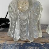 Set of two vintage electric chiseled glass handhelds