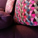 Purple corner sofa