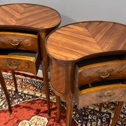 Pair of Louis XV kidney-shaped bedside tables