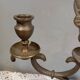 2-arm bronze candlestick, with eagle, 19th century