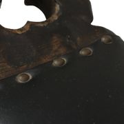Chaise trépied brutaliste des années 50 en pin et simili cuir, Espagne
