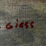 Painting HST/P Pierre Dominique GIESS (1943-2011) "Torre Lodones" Spain