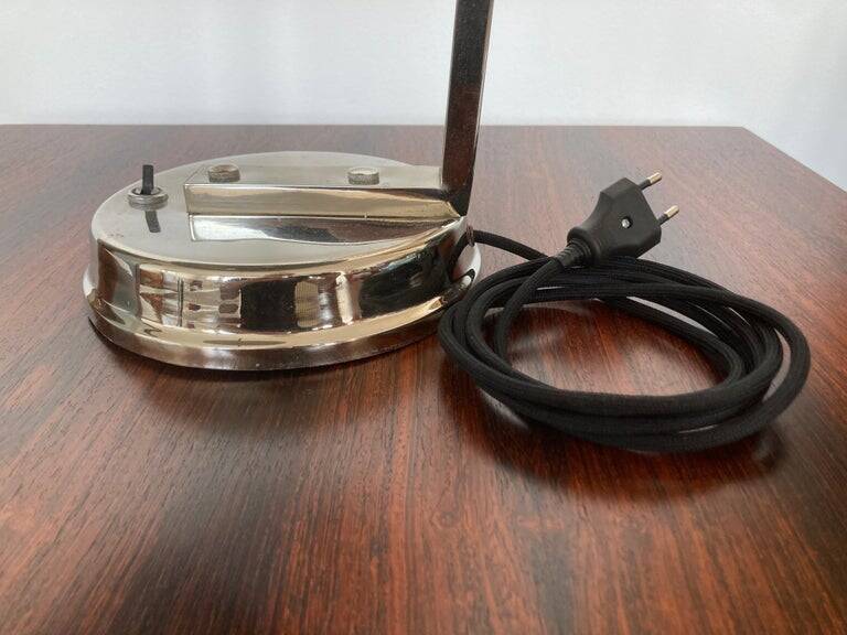 Design rare Bauhaus chrome table lamp, 1930s