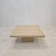 Table Basse Carrée Italienne en Travertin, 1980s