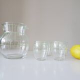 Jug, water decanter with glasses