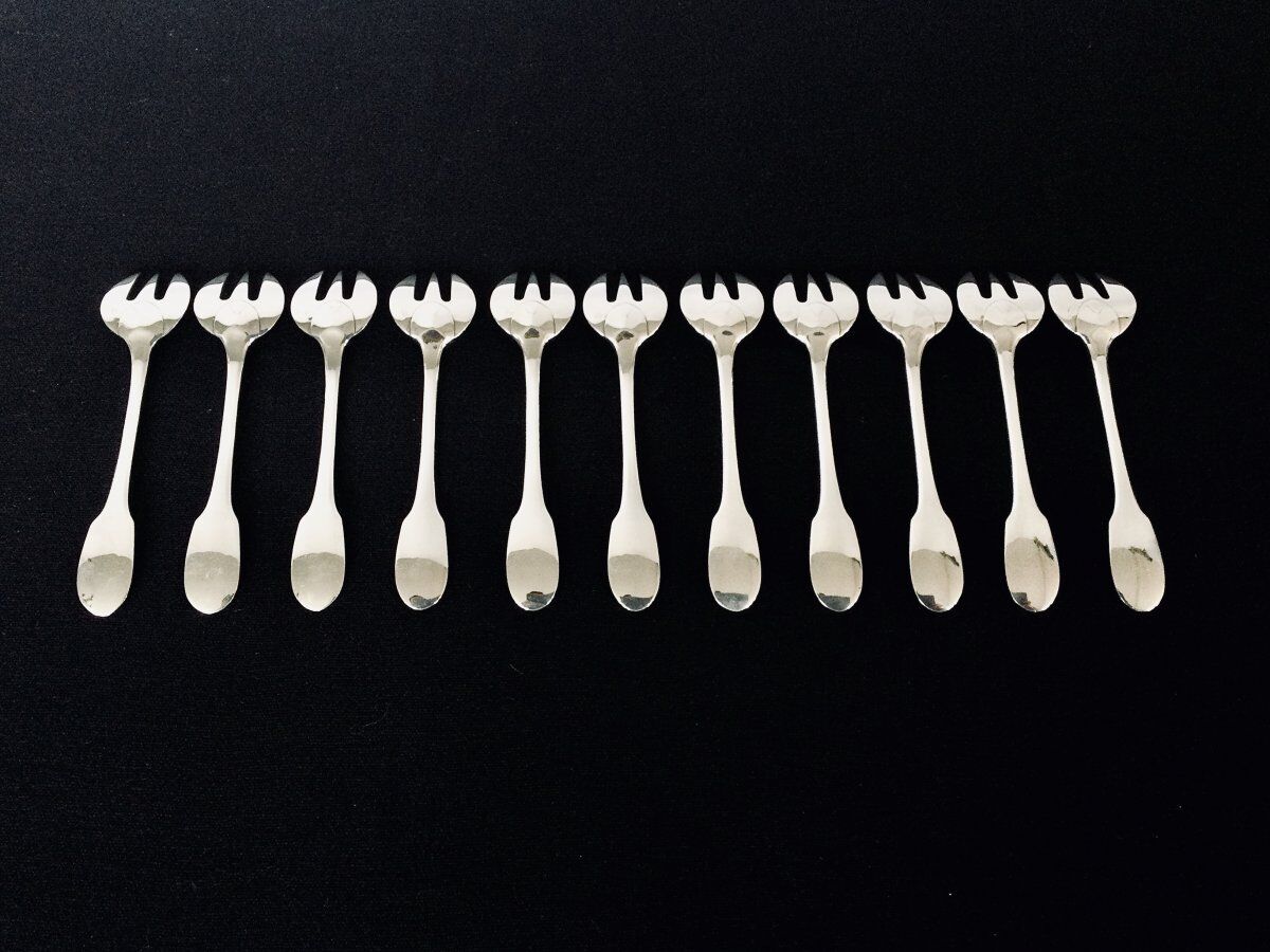 Oyster Forks Silver Old Paris Tetard Brothers