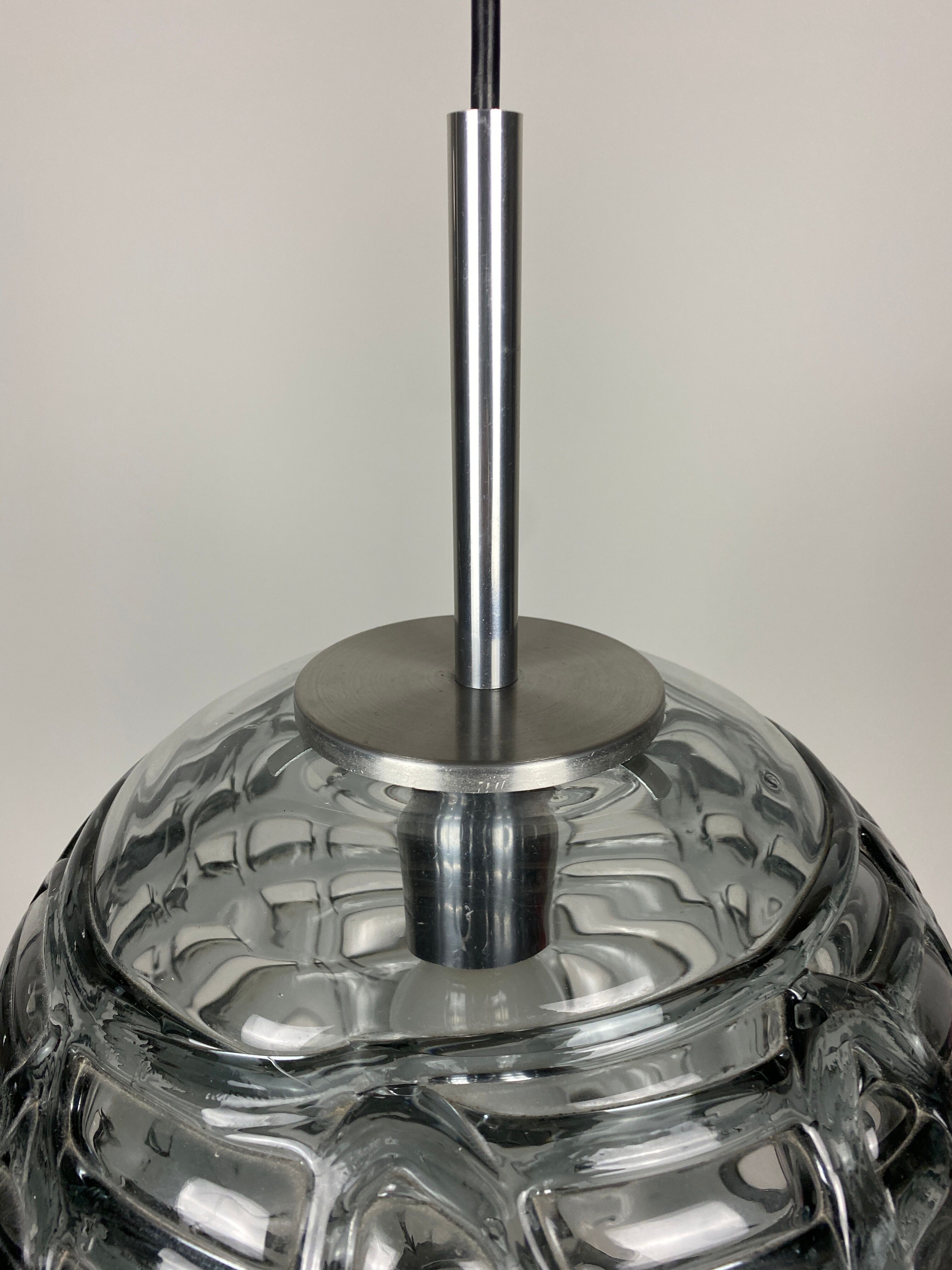 Murano glass ball pendant lamp by Doria Leuchten 1960