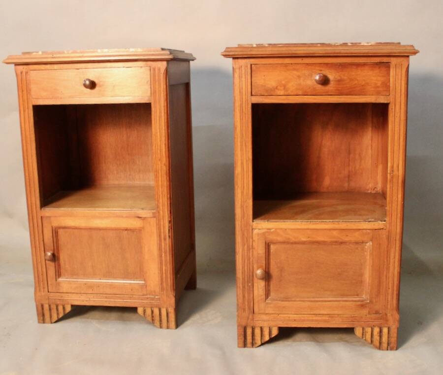Pair of art deco bedside tables