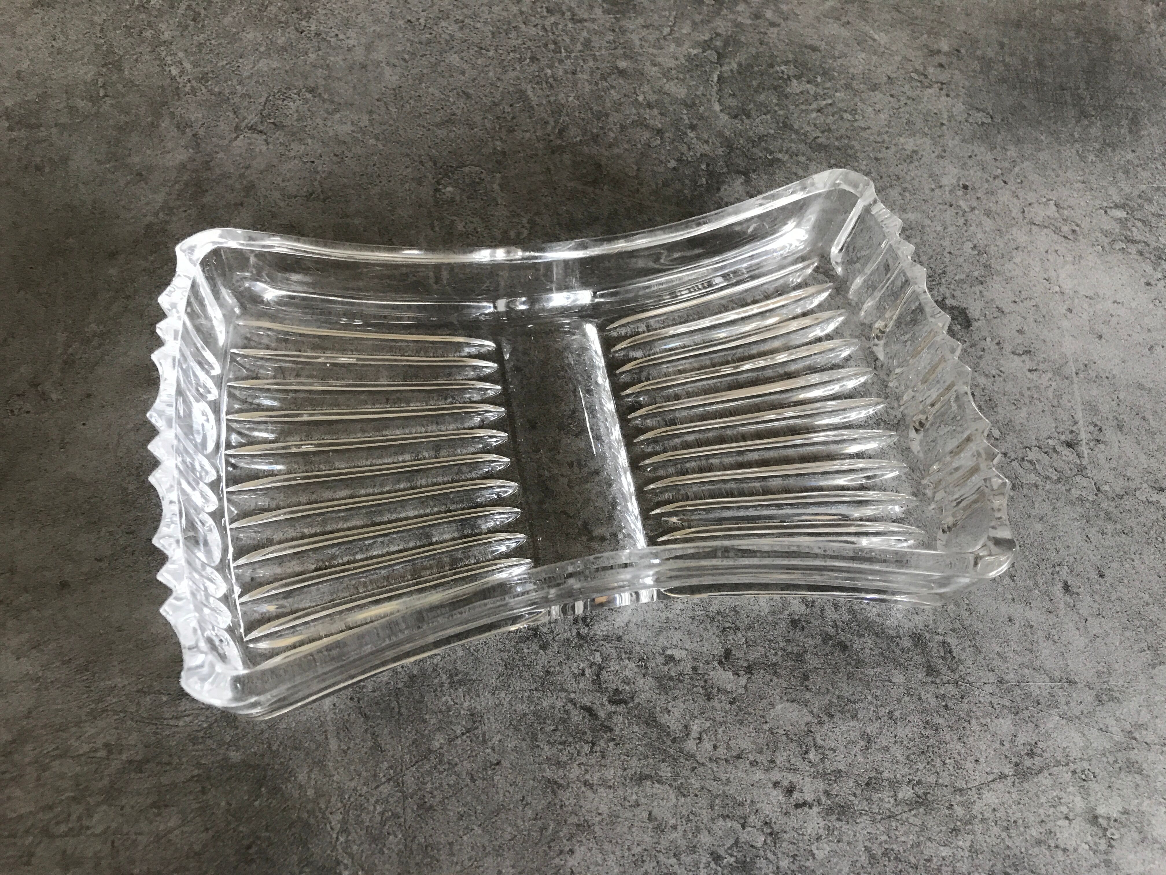 Empty pocket cup in molded glass 16.5 x 10 cm