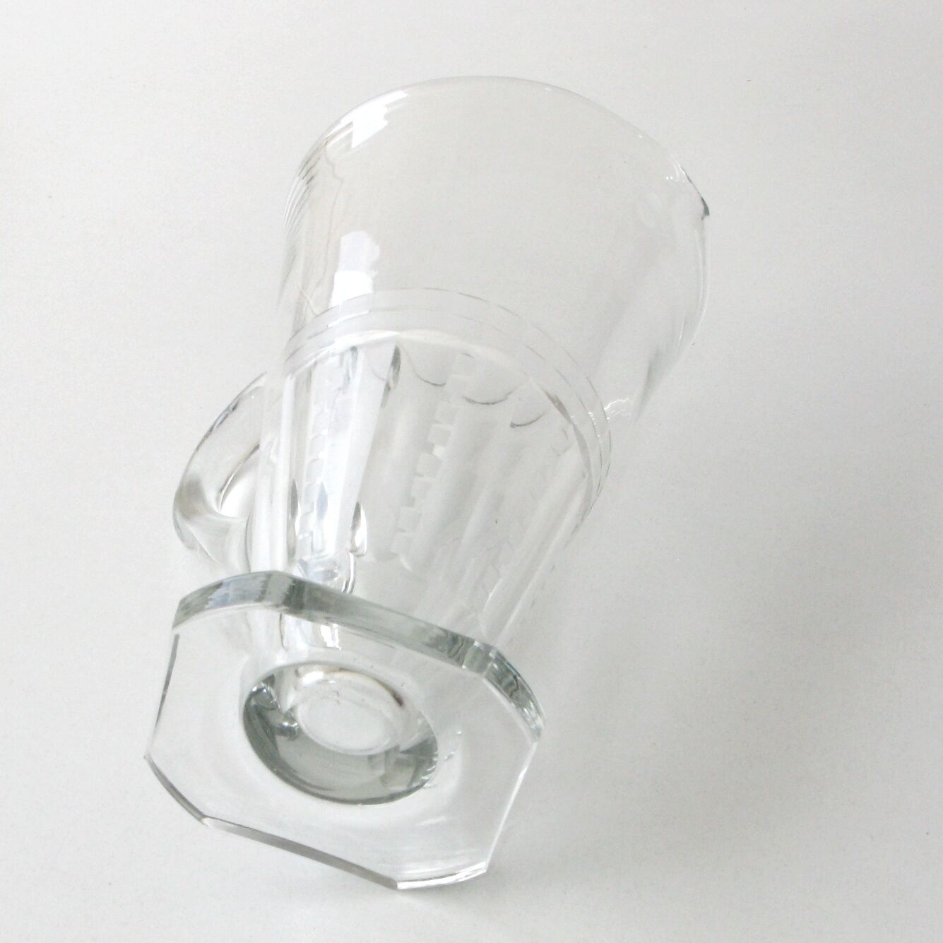 Old wine decanter and matching water pitcher - Crystal - Square model