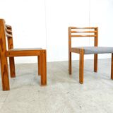 Set of 4 pine wood SG 1200 dining chairs by Cees Braakman, 1970s