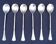 Art Deco 800 Silver Teaspoon Demitasse Marked Set of 6