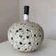 Large mid-century Danish brutalist ceramic table lamp in the style of Sejer, 1960s