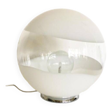 Lampe de table contemporaine en verre de Murano blanc de Murano dans le style des années 70