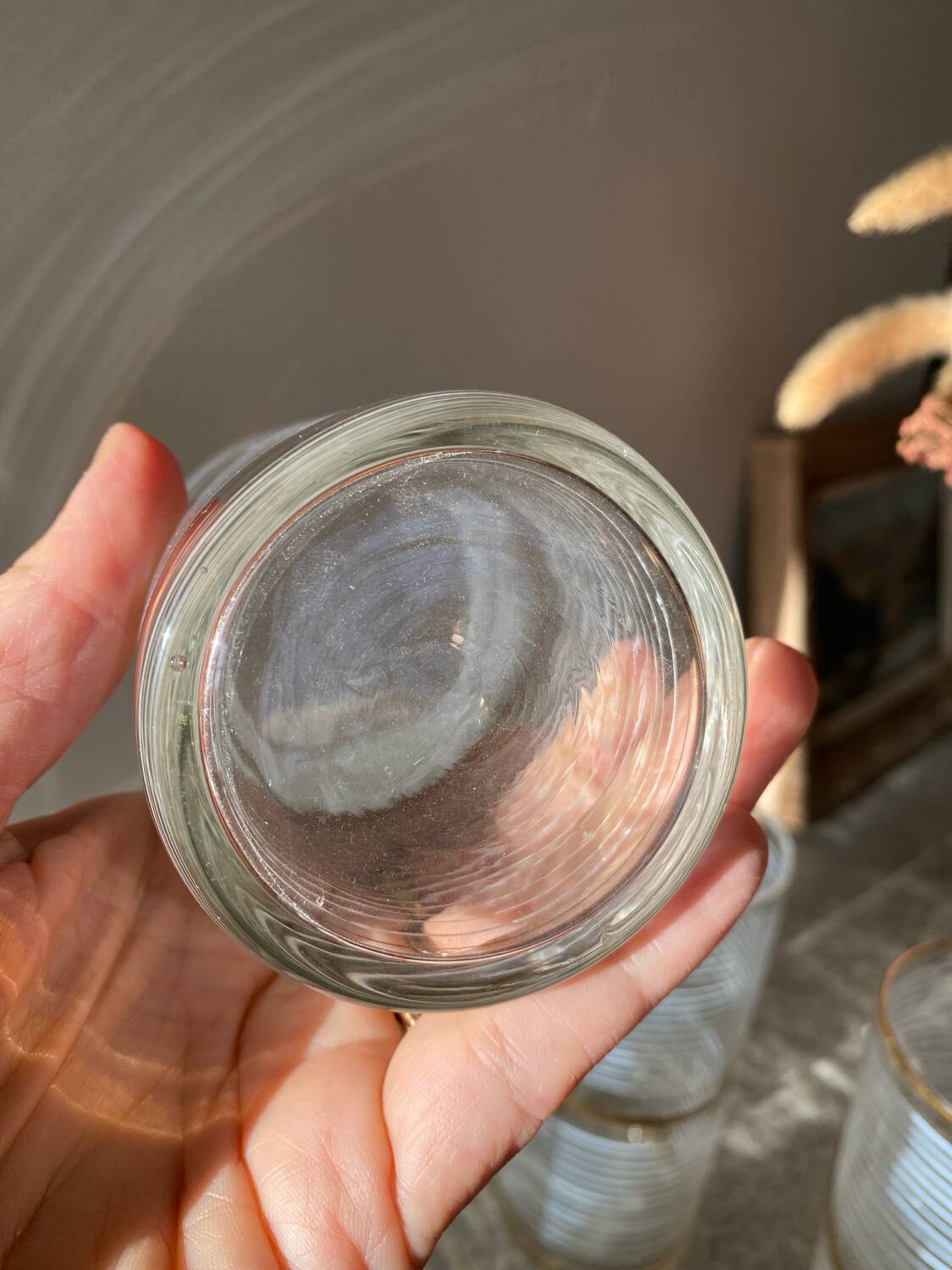 6 vintage orangeade glasses