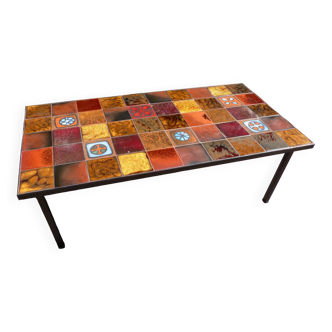 Coffee table La Roue Vallauris Ceramic 60s