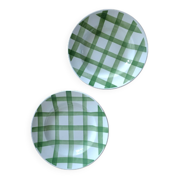 2 ironstone plates model Tablecloth