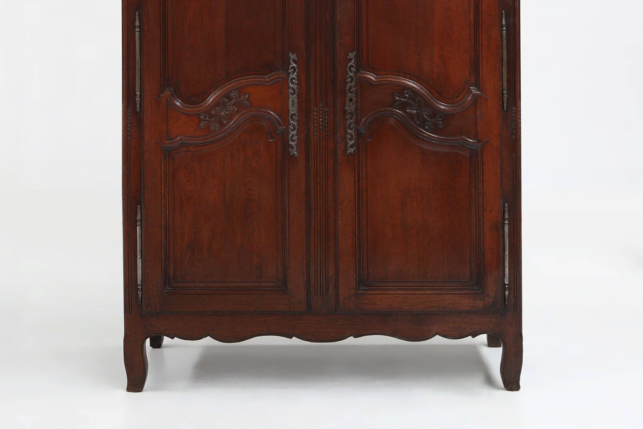 Large Louis XVI French Carved Bridal Wardrobe, ca. 1850