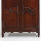 Large Louis XVI French Carved Bridal Wardrobe, ca. 1850