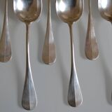 6 silver plated soup spoons P de Ruolz silver plated soup spoons 21.8 cm