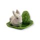 Salt & pepper shakers – Rabbit and cabbage leaf